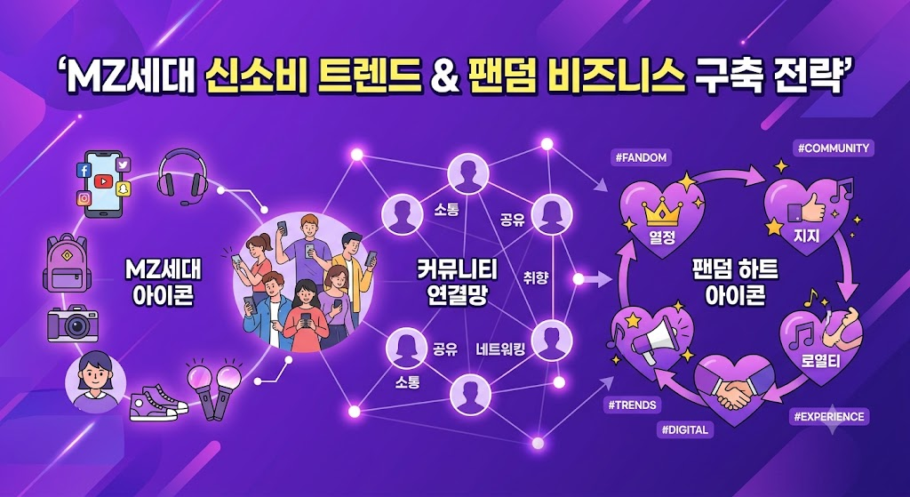 MZ세대 신소비 트렌드 분석과 팬덤 비즈니스 구축 전략 1 MZ세대 신소비 트렌드 분석과 팬덤 비즈니스 구축 전략 인포그래픽